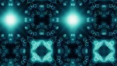 Mavi baloncukların kaleydoskopik deseni büyüleyici ve karmaşık bir görsel etki yaratır.