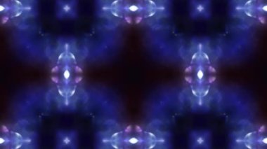 Karanlık bir arkaplanda mavi ve mor bir kaleydoskopik desenin dijital tasarımı. Yazdırma ve duvar kağıdı için uygun.