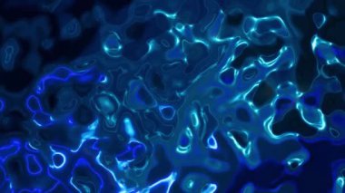 Akışkanlık ve hareket duygusunu modern ve sanatsal bir dokunuşla çağrıştıran, koyu bir arkaplan karşısında mavi sıvı desenler gösteren soyut bir resim..