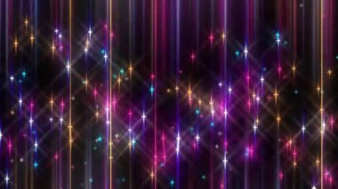 Koyu renk arkaplanda dikey bir şekilde dizilmiş mavi LED ışık desenini gösteren serin tonlu bir görüntü. 