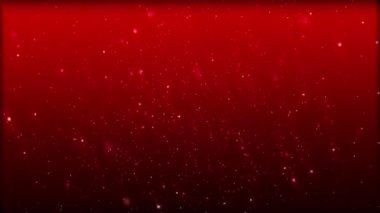 Düşen sim parçacıkları ile soyut kırmızı arkaplan.