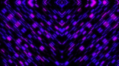 Çapraz mor ve mavi renkli parlayan çizgilerle soyut geometrik arkaplan.