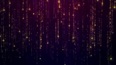 Parlayan altın ve mor elmas şekilli soyut bir arkaplan..