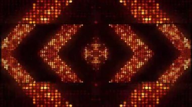 Geometrik desende parlayan ışıklarla soyut arkaplan.