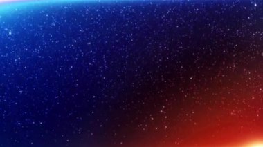 Mavi-kırmızı renk şeması ve dağınık beyaz yıldızlı soyut eğimli arkaplan.