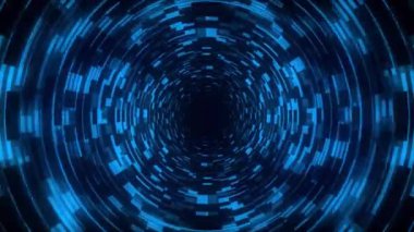 Parlak ışığı olan soyut kırmızı ve siyah dairesel tünel.