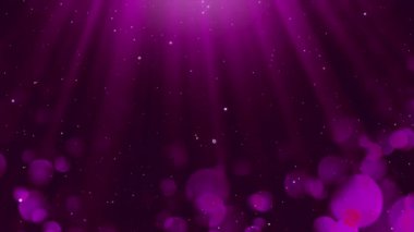 Işık ışınları ve ışıldayan parçacıklarla soyut mor bokeh arkaplan.