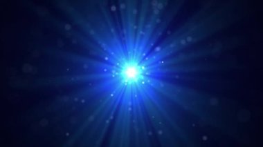 Lens ve bokeh efektli soyut mavi ışık.