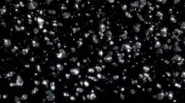 Parlak elmasların siyah bir arka plana saçılması lüks ve zarif bir his yaratıyor..