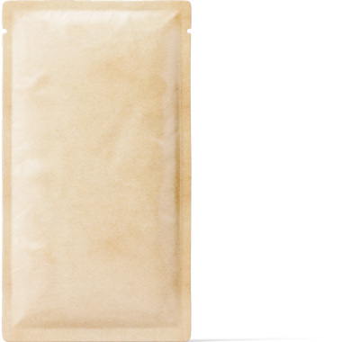 Sade, mühürlü kahverengi bir kağıt kesesi, tipik olarak ambalaj veya diğer ürünler için kullanılır..