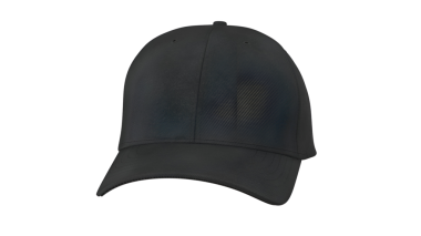 Sıradan giyinmek ya da spor yapmak için tasarlanmış siyah bir şapka..