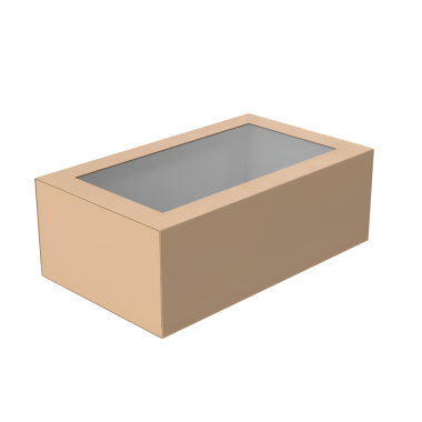 Üstü şeffaf olan dikdörtgen bir kutu, nesneleri görüntülemek veya depolamak için tasarlandı.