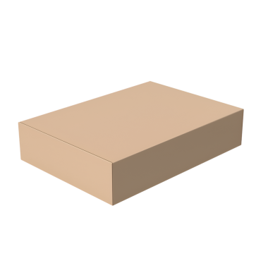 Basit, dikdörtgen bir karton kutu, genellikle ambalaj ya da depolama amaçlı kullanılır..