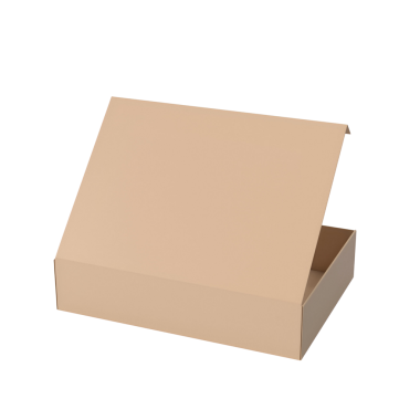 Basit, açık bir karton kutu, genellikle ambalaj veya depolama için kullanılır..