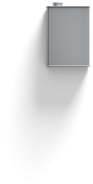 Tipik olarak sıvı ve kimyasalları depolamak için kullanılan, vida kapaklı basit gri metal bir teneke kutu..