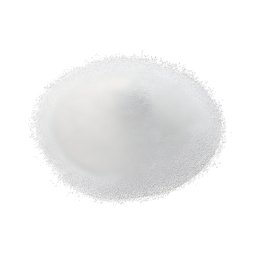 Beyaz bir toz yığını, muhtemelen şeker ya da tuz, düz bir arkaplanda sergilenmiş, dokusu ve rengini vurguluyor.