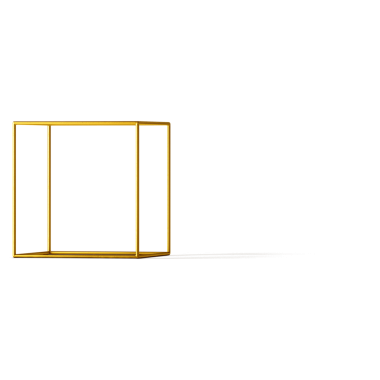 Minimalist bir altın çerçeve, bir gölge oluşturur, açıklığı ve potansiyeli simgeler..