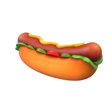 Hardallı ve malzemeli renkli bir sosisli. Eğlenceli bir yemek ya da atıştırmalık için mükemmel..