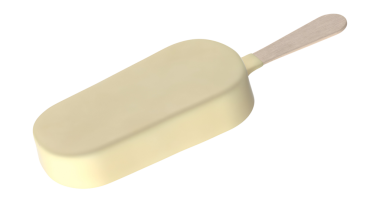 Tahta çubukta kremalı dondurma, ferahlatıcı bir ikram için mükemmel..