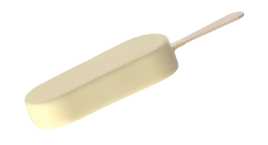 Sütlü, uzun bir dondurma çubuğu, sıcak bir günde ferahlatıcı bir ikram için mükemmel..