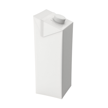 Paket sıvıları için tasarlanmış sade, beyaz bir içecek kutusu..