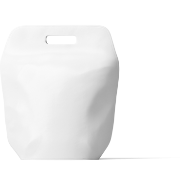 Genellikle yiyecek ve eşya taşımak için kullanılan, saplı, sade beyaz bir kese kağıdı..