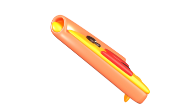 Renkli bir plastik sosisli sandviç tutacağı. Sosisli ikram etmek ve eğlenmek için dizayn edilmiş..