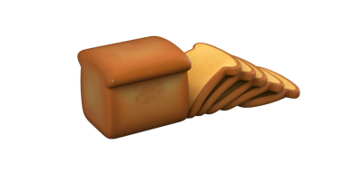 Yumuşak dokusu ve altın kabuğu sergilenen, yanında kesilmiş ve düzenlenmiş birkaç dilimli bir somun ekmek..