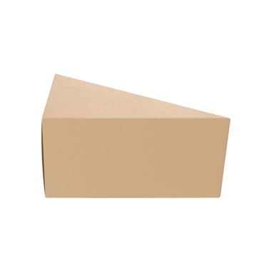 Basit bir bej kama şekilli nesne, muhtemelen bir blok veya bir parça ambalaj malzemesi..