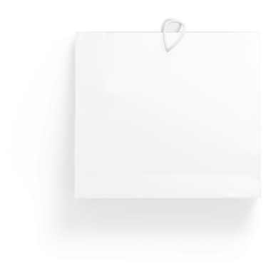 Notlar ya da görüntüler için uygun, asma raptiyeli boş bir beyaz kare kağıt.