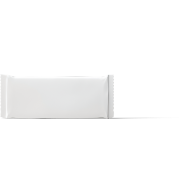 Katlanmış kenarları olan sade beyaz bir ambalaj, muhtemelen yiyecek veya atıştırmalıklar için kullanılır..