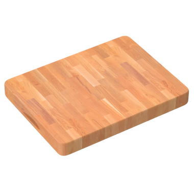 Düz, desenli bir yüzeyi olan tahta kesme tahtası yemek hazırlama ve pişirme işleri için idealdir..