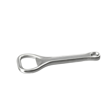 İçecek şişelerinden kapakları çıkarmak için tasarlanmış metal bir şişe açacağı..