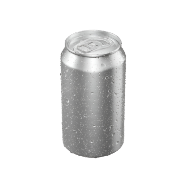 Yoğunlaşması olan metal bir teneke kutu, genellikle içecekler için kullanılır..