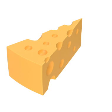 Bir parça peynirli çukur, genellikle mutfak yemekleri ve atıştırmalıklarda kullanılır..