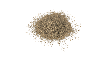 Gri-kahverengi bir toz yığını, muhtemelen baharat veya yemek pişirmek için kullanılır..