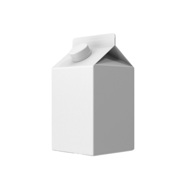 Vidası olan sade beyaz bir karton. Genellikle süt veya meyve suyu gibi sıvıları paketlemek için kullanılır..