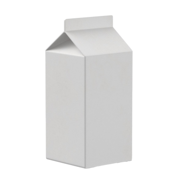 Paketleme içecekleri için tasarlanmış sade bir süt kutusu..