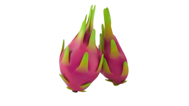 Ejderha meyvesinin canlı dijital bir temsili eşsiz şeklini ve renklerini gözler önüne seriyor..