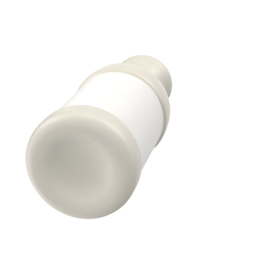 Boş etiketli basit, silindirik bir şişe, muhtemelen çeşitli sıvılar ya da maddeler için tasarlanmış..