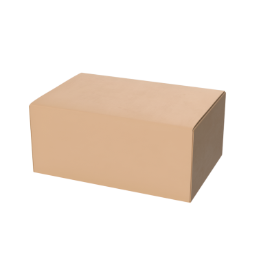 Basit bir karton kutu, tipik olarak ambalaj ve nakliye malzemeleri için kullanılır..
