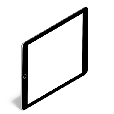 Boş bir tablet aygıtı bir açıda görüntülenir, parlak tasarımını ve dijital etkileşim potansiyelini gösterir.