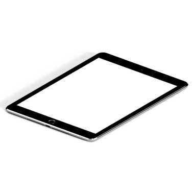 Boş ekranı olan, dijital uygulamalar ve gezinti için ideal şık bir tablet aygıtı.