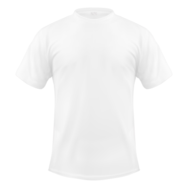 Tarafsız bir arkaplanda gösterilen sade beyaz bir tişört, kişiselleştirme veya günlük kıyafet için ideal.