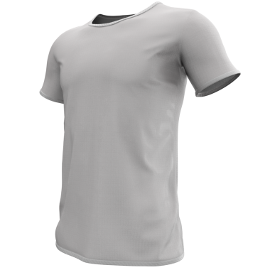 Düz beyaz tişört 3 boyutlu bir görünümde sergileniyor, tasarımı ve uyumu sergileniyor.