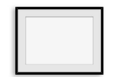 Resim çalışması ya da fotoğraf gösterimi için hazırlanmış boş bir çerçeve.