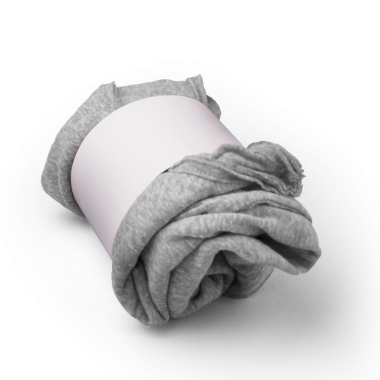 Giysi ya da tekstil kullanımı için sarılmış gri bir kumaş..