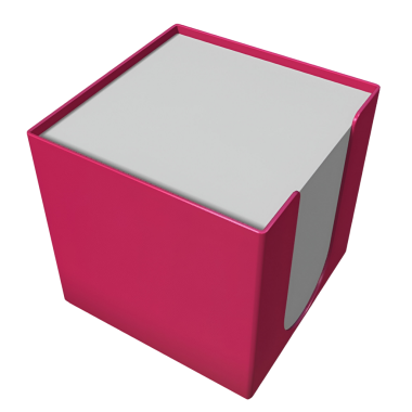 Gri kapaklı pembe bir küp, depolama veya dekoratif amaçlar için tasarlanmış..