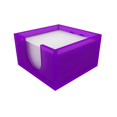 Depolama ve düzenleme için tasarlanmış beyaz kağıt kağıtlar içeren mor bir çekmece düzenleyici..