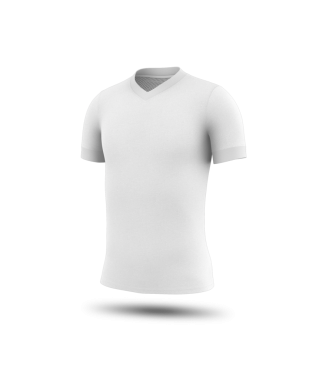 Sade, kısa kollu V yaka tişört havada asılı duruyor..